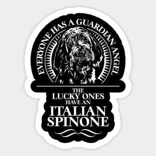 Italian Spinone Guardian Angel dog sayings Sticker